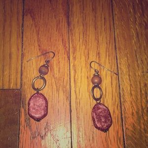 Maroon earrings